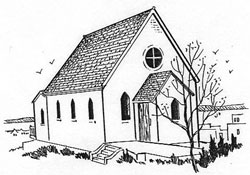Drawing of the chapel on the hill